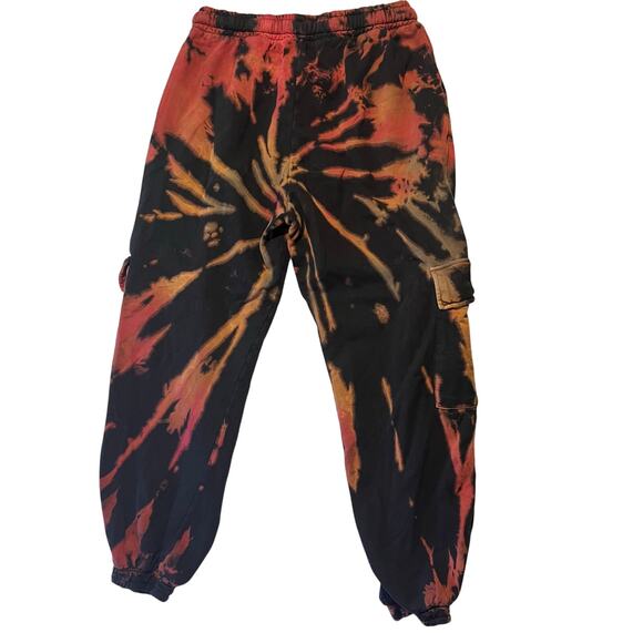 Disney x Colcci Men's Large Tie Dye Jogger Pants Mickey Mouse Black Red Colorful - Picture 3 of 8